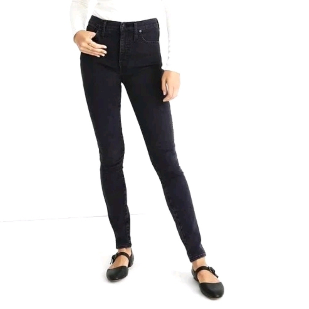 Madewell Womens Pants Size 27 Black High Rise Skinny Eclipse Wash New